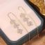 Fashion Gold Alloy Diamond Maple Leaf Earrings