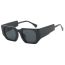 Fashion Solid White Gray Flakes Ac Square Large Frame Sunglasses