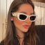 Fashion Translucent Gray Frame Gray Film Ac Square Frame Sunglasses