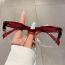 Fashion Top Red And Bottom Black And White Film Ac Color Matching Large Frame Flat Mirror