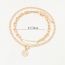 Fashion Gold Metal Chain Tag Double Layer Necklace