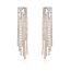Fashion 2# Geometric Diamond Tassel Square Earrings