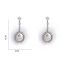 Fashion Silver Mink Fur Diamond Geometric Drop Earrings
