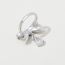 Fashion Silver Alloy Diamond Bow Ring