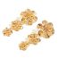 Fashion Gold Metal Geometric Flower Earrings
