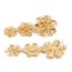 Fashion Gold Metal Geometric Flower Earrings