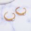Fashion Gold Metal Diamond C-shaped Earrings
