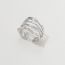 Fashion Silver Alloy Wide Pleated Geometric Open Ring