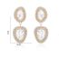 Fashion Gold Alloy Diamond Irregular Earrings