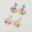 Fashion 2# Geometric Oil Drop Dried Flower Earrings