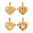 Fashion Golden 2 Copper Inlaid Zircon Love Pendant Accessory (single)