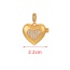 Fashion Golden 2 Copper Inlaid Zircon Love Pendant Accessory (single)