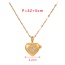 Fashion Golden 2 Titanium Steel Inlaid With Zirconium Love Pendant Necklace (single)