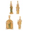 Fashion Golden 3 Copper Inlaid Zirconia Portrait Pendant Accessories