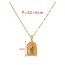 Fashion Golden 1 Titanium Steel Inlaid With Zirconium Portrait Pendant Necklace