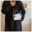 Fashion Off White Pu Texture Silk Scarf Hand-held Crossbody Bag