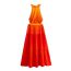 Fashion Orange Polyester Gradient Halterneck Long Skirt