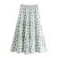 Fashion White Polyester Printed Suspender Skirt Suit