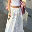 Fashion White Lace Patchwork Skirt