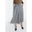 Fashion Grey Blended Pleated Skirt