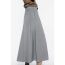 Fashion Grey Blended Pleated Skirt