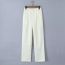 Fashion Off White Polyester Jacquard Suit Trousers