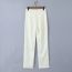 Fashion Off White Polyester Jacquard Suit Trousers