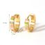 Fashion Gold Stainless Steel Dripping Love Round Earrings
