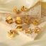 Fashion 1# Stainless Steel Gold-plated Square Ear Clips