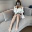 Fashion Venus-white Corespun Jacquard Stockings