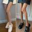 Fashion Venus-skin Color Corespun Jacquard Stockings