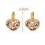 Fashion White Copper Inlaid Zircon Love Earrings