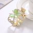 Fashion Green Alloy Diamond Butterfly Clamp