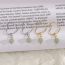 Fashion A Gold Heart-shaped Hetian Jade Earring Button Copper Hollow Love Heart And Field Jade Earrings (single)