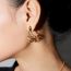 Fashion A Golden Right Ear Snake-shaped Ear Clip Copper Diamond Snake-shaped Mens Ear Cuff (single)