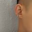 Fashion One Textured Ear Clip (white Gold) Irregular Textured Ear Cuff (single Piece)