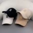 Fashion Black Hat + White R Letter Embroidered Baseball Cap