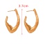 Fashion Gold Titanium Steel Geometric Earrings