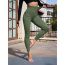 Fashion Khaki Nylon High Waist Yoga Pants