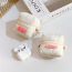 Fashion White (upgraded Version) Polyester Embroidery Love Three-dimensional Earphone Storage Bag
