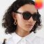 Fashion Transparent Gray-white Film Anti-blue Light Pc Rice Nail Large Frame Sunglasses