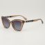 Fashion Transparent Gray Frame Pc Cat Eye Hollow Sunglasses