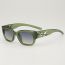 Fashion Green Frame Blue And Yellow Film Pc Square Sunglasses