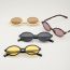 Fashion Rice Frame Tea Slices Pc Oval Sunglasses