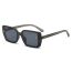Fashion Sand Solid Red Frame Gradually Gray Piece Pc Large Frame Sunglasses
