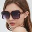 Fashion Sand Milk Gray Frame Gradually Reddish Gray Piece Pc Square Large Frame Sunglasses