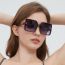Fashion Sand Milk Gray Frame Gradually Reddish Gray Piece Pc Square Large Frame Sunglasses