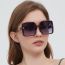 Fashion Sand Solid Red Frame Gradually Gray Piece Pc Square Large Frame Sunglasses