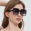 Fashion Sand Solid Red Frame Gradually Gray Piece Pc Square Large Frame Sunglasses