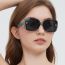 Fashion Sand Solid Pink Frame Gradually Reddish Gray Piece Pc Square Hollow Sunglasses